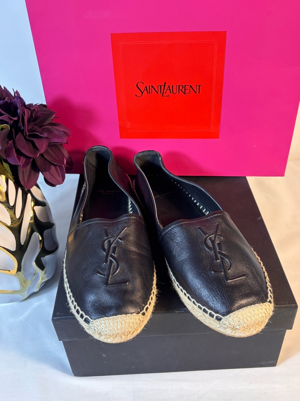 YSL Black Espadrilles